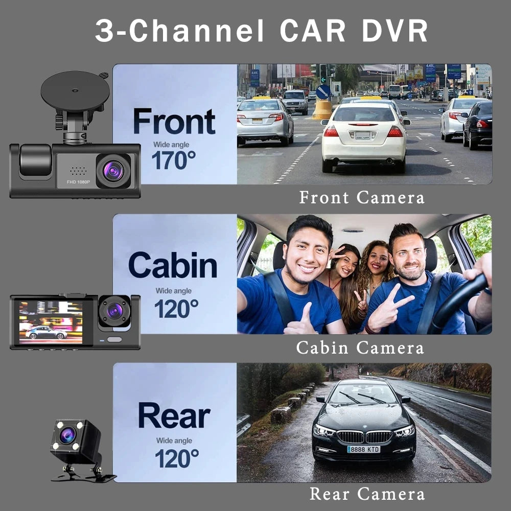 HMT TripleVision HD Dash Cam System